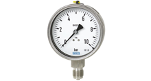 Gauge pressure with Bourdon tube