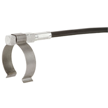 Strap-on temperature sensor, model TF44, with quick-mounting bracket